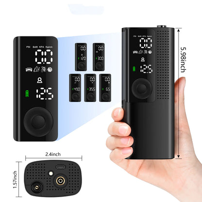 Portable Smart Car Tire Inflator with Digital Display