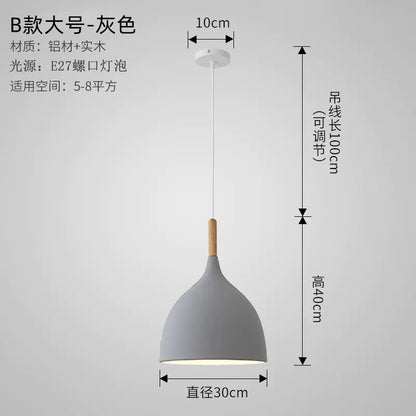 Nordic Style Vintage Restaurant Pendant Light Fixture