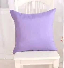 Solid Color Plush Pillow Covers for Sofa and Office