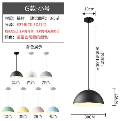 Nordic Style Vintage Restaurant Pendant Light Fixture